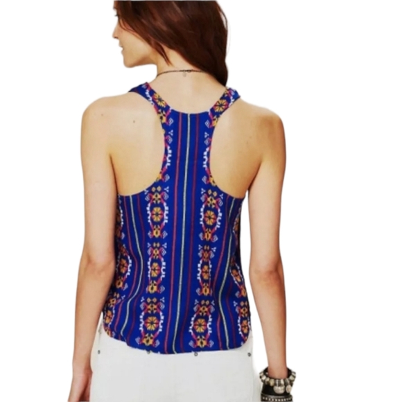 Jen's Pirate Booty Atlantic Embroidered Tank Royal Size M/L - Picture 2 of 14